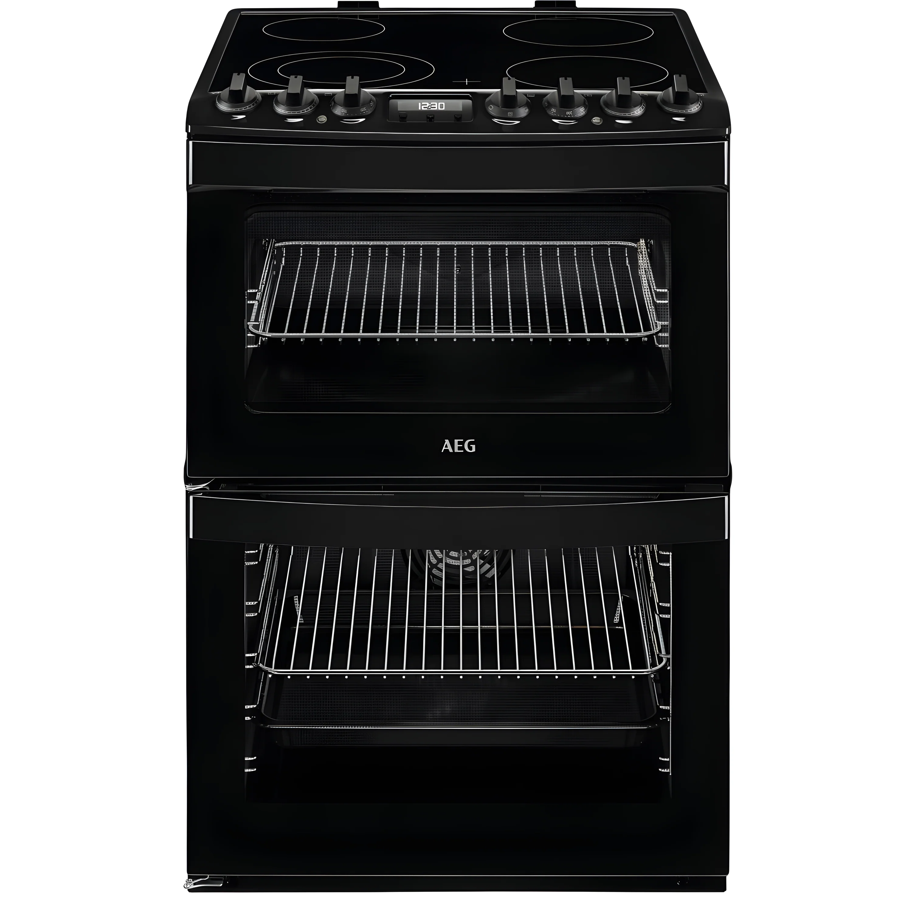 AEG CCB6741ACB - Black Ceramic Electric Cooker - Double Oven - 73/39L - A Energy