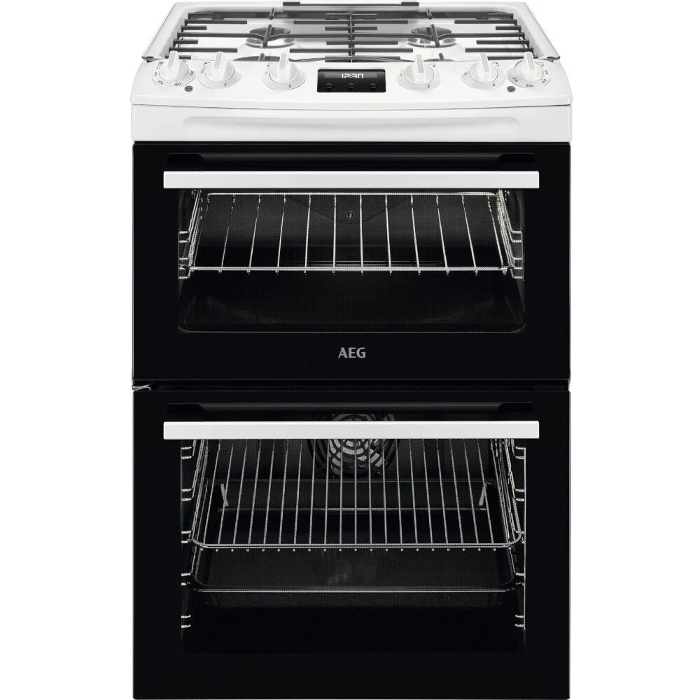 AEG CKX6540ACW - White Dual Fuel Cooker - 77/39L Capacity - A Energy Rating