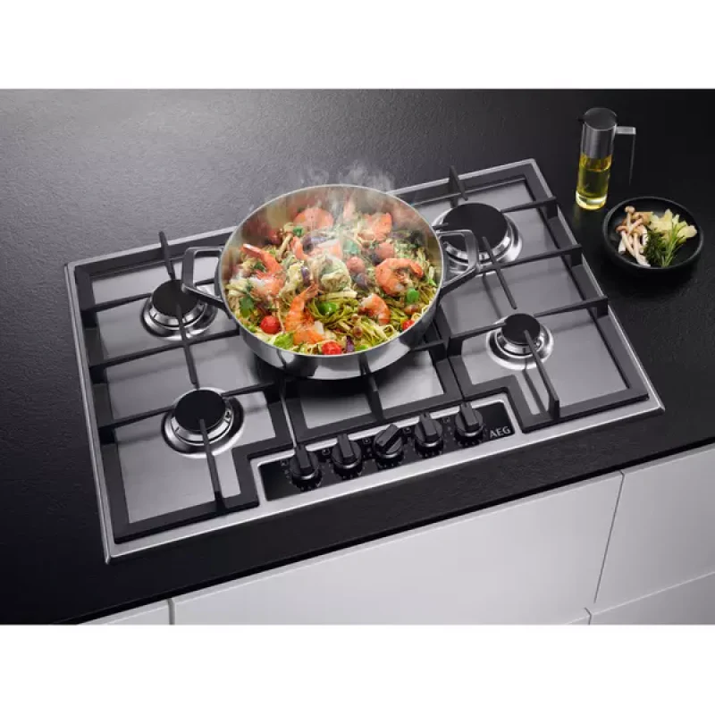 AEG HGB75420YM - Stainless steel 5 Zone Gas Hob - Image 3