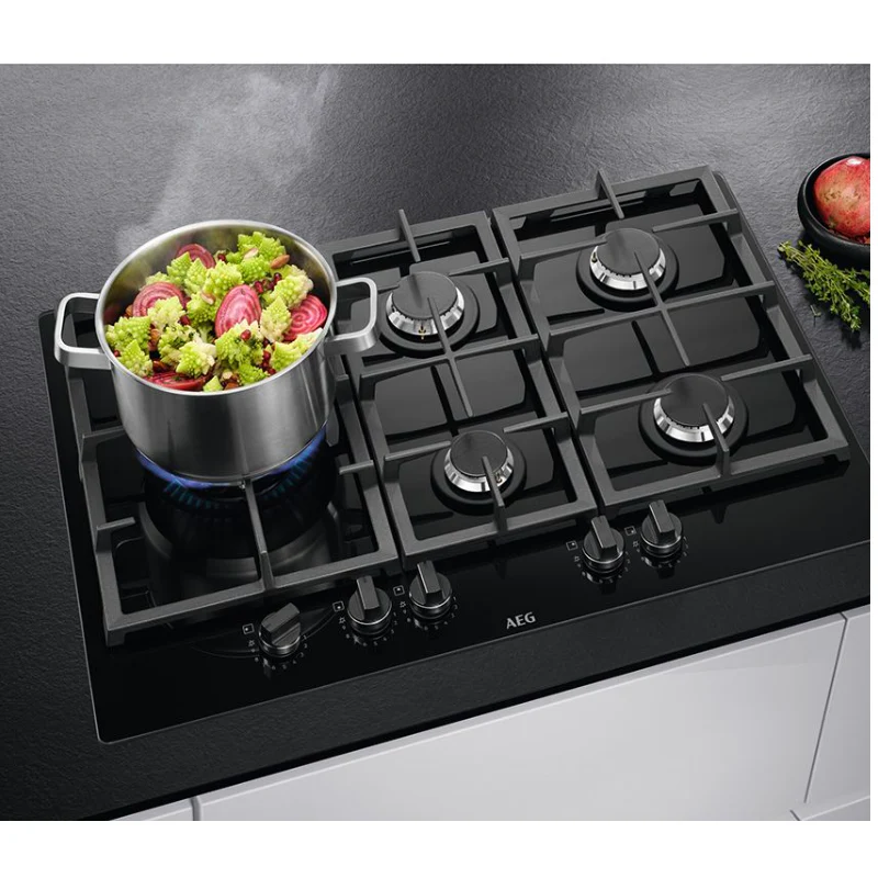 AEG HKB75820NB - Black 5 Zone Gas Hob - Image 3