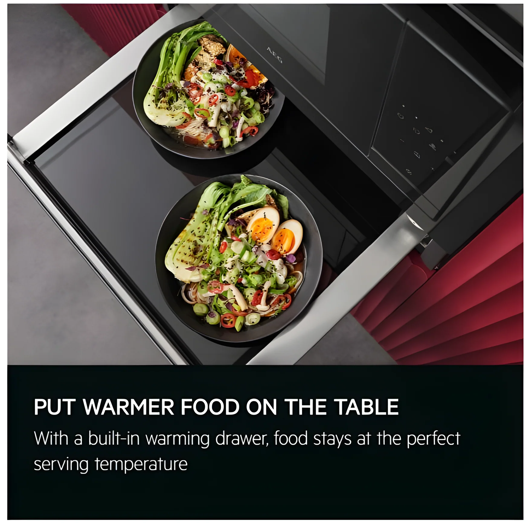 AEG OD8K11T - Black Warming Drawer - 20L Capacity - Image 2