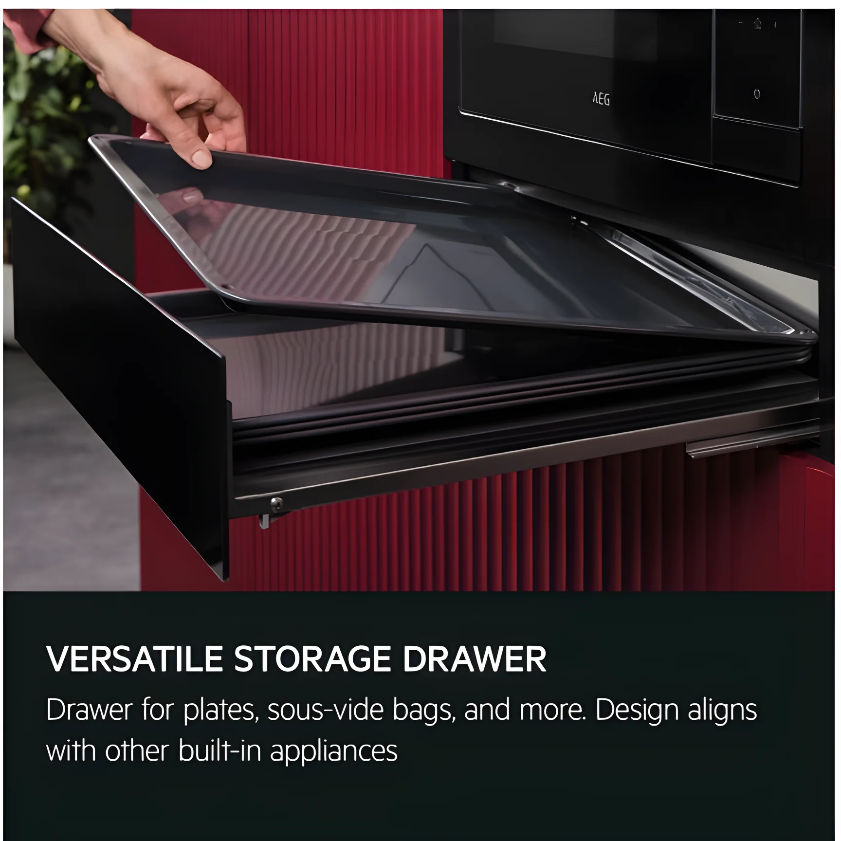 AEG OD8K11T - Black Warming Drawer - 20L Capacity - Image 4