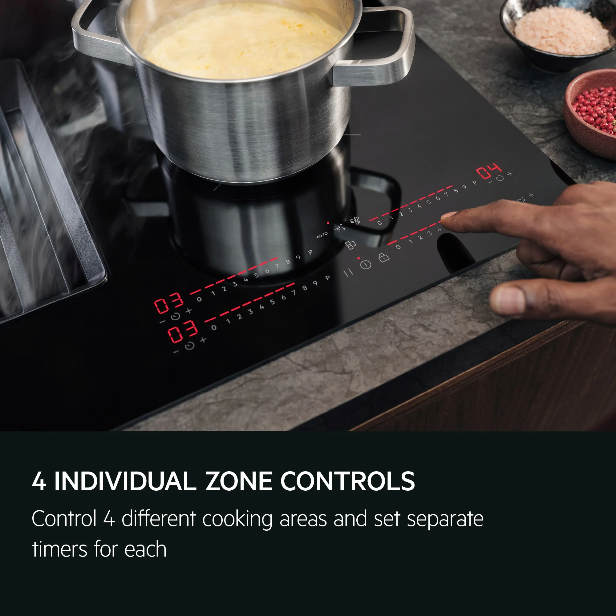 AEG TH84CB03FB - Black Vented Induction Hob - 81cm - A+ Energy - Image 7