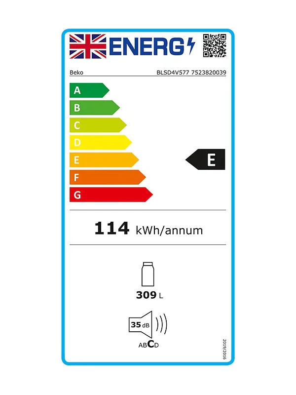 Beko BLSD4V577 - Integrated Auto Defrost Fridge - E energy - Image 2