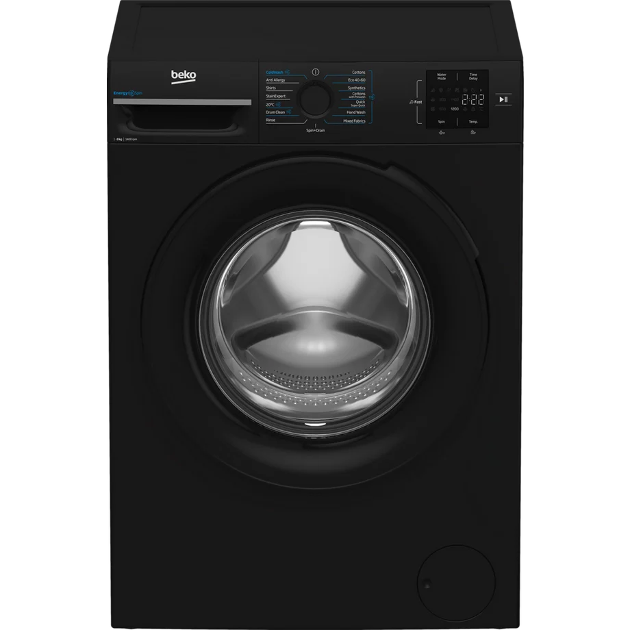Beko BMN3WT3841B - Black 8KG Washing Machine - 1400 RPM - A Energy