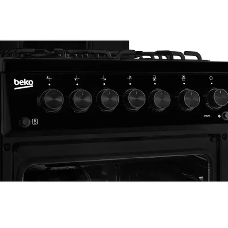 Beko KA52NEK - Black 4 Zone Gas Cooker - Manual cleaning - A energy - Image 4