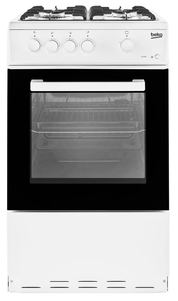 Beko KSG580W - White 4 Zone Gas Cooker