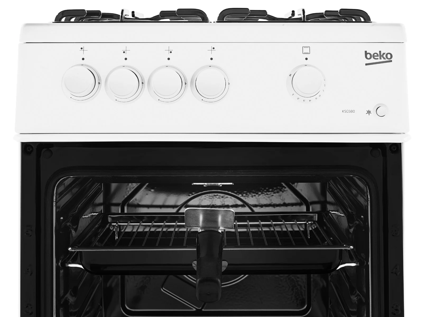 Beko KSG580W - White 4 Zone Gas Cooker - Image 3