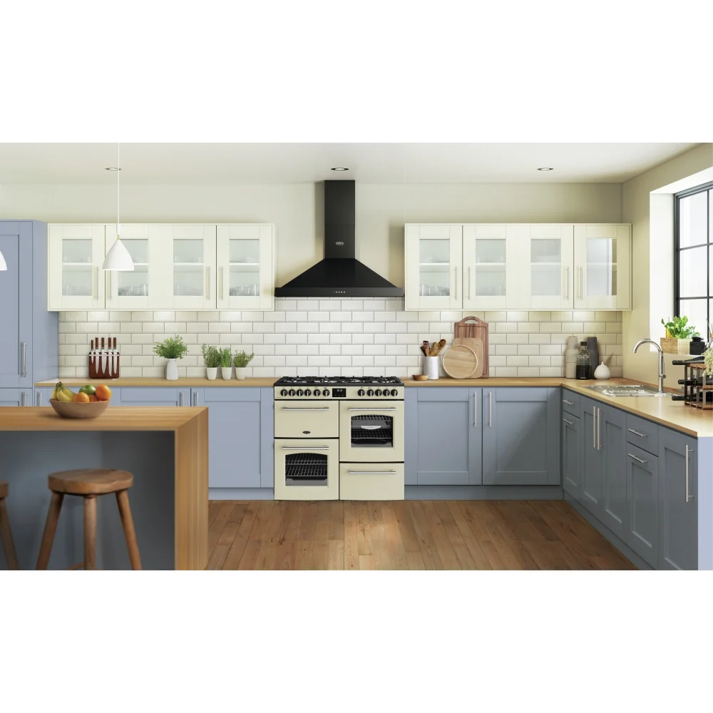 Belling Farmhouse 100DF 444411830 - Cream 100cm Dual Fuel Range Cooker - 199L Capacity - A Energy Rating - Image 2