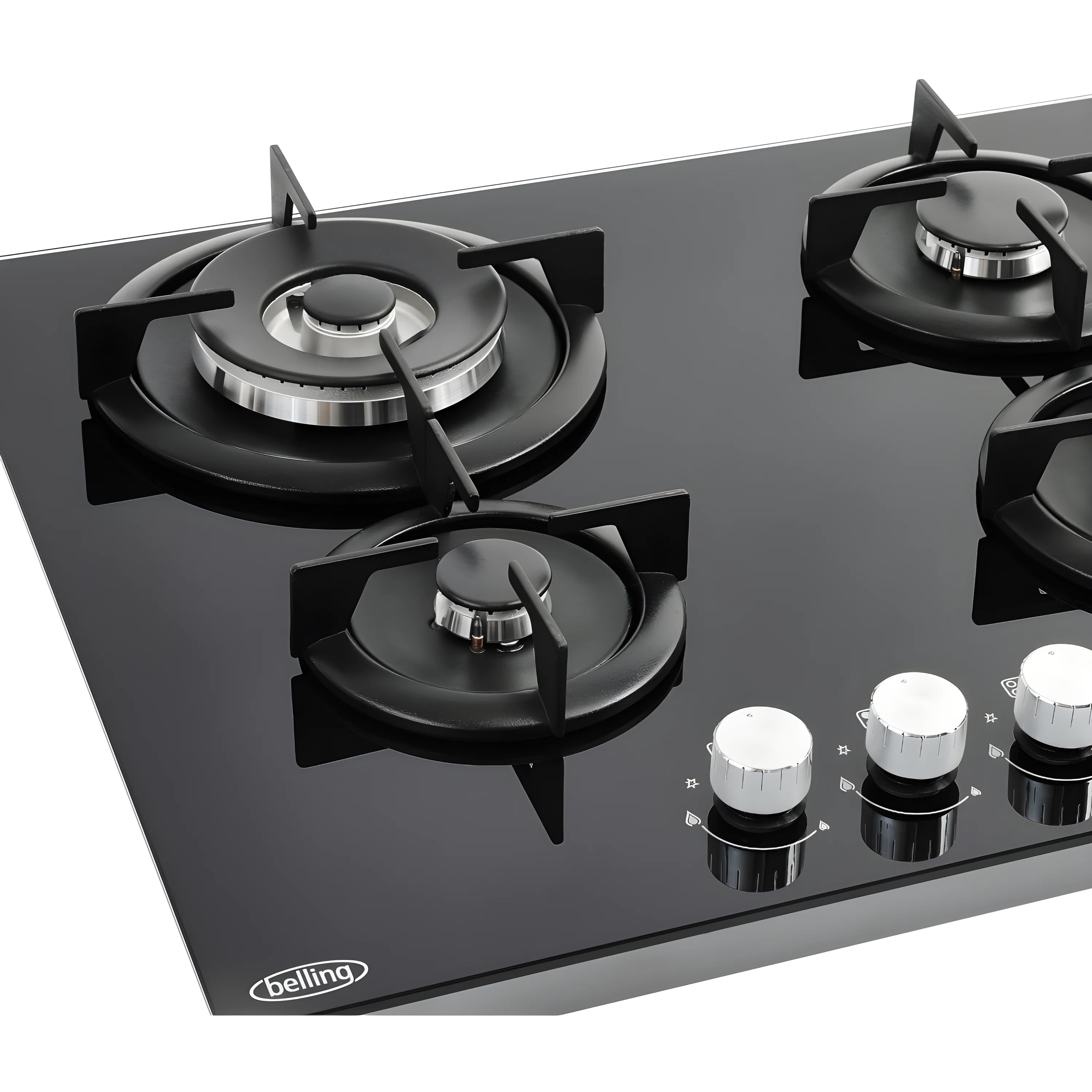 Belling GTG603RI 444411637 - Black 60cm 4 Burner Gas Hob - Black on Glass - A Energy Rating - Image 2