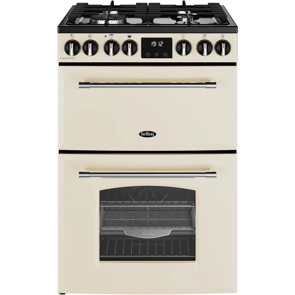 Belling MRA FARMHOUSE 60 444411814 - Cream Dual Fuel Cooker - 33/70L Capacity - A Energy Rating