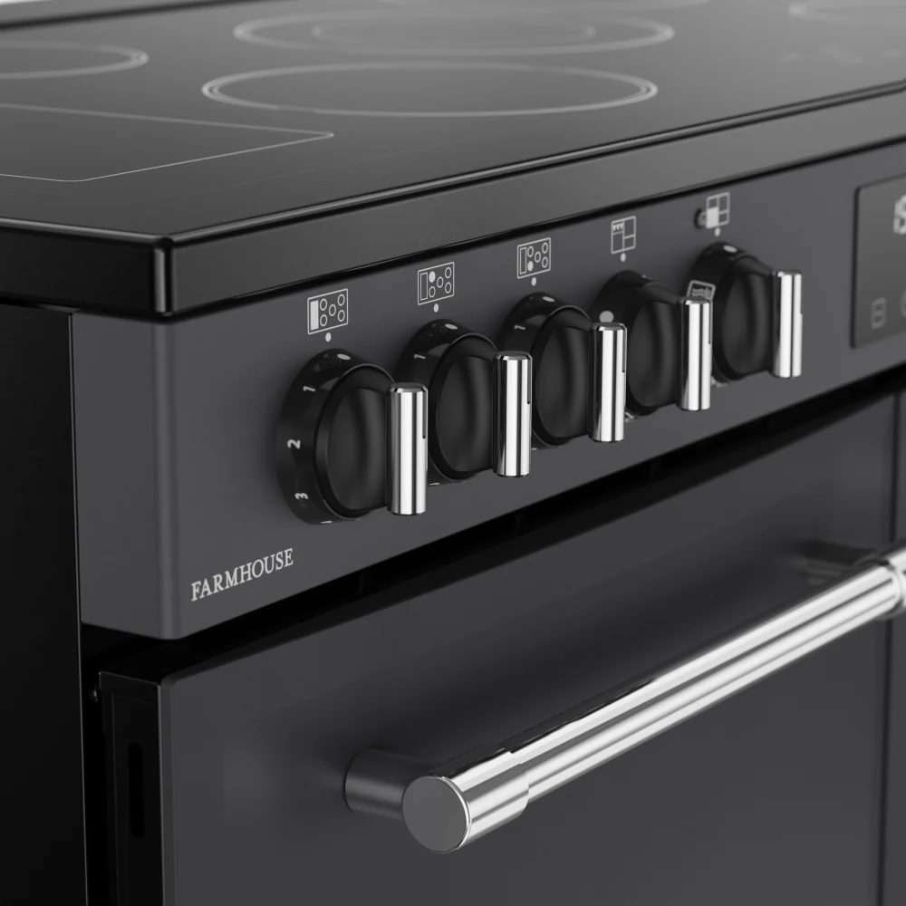 Belling RCA FARMHOUSE 100E A 444411825 - Grey 100cm Range Cooker - AirFry - 199L - A energy - Image 4