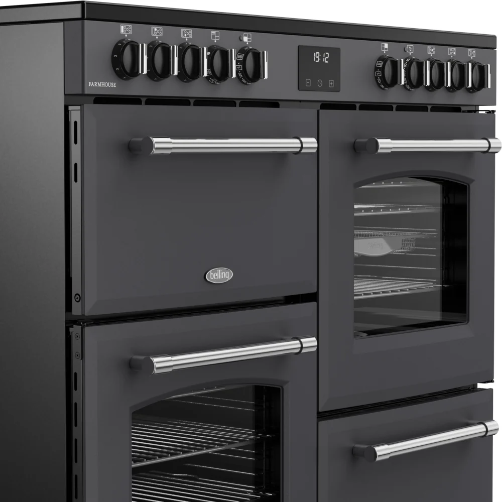 Belling RCA FARMHOUSE 100E A 444411825 - Grey 100cm Range Cooker - AirFry - 199L - A energy - Image 5