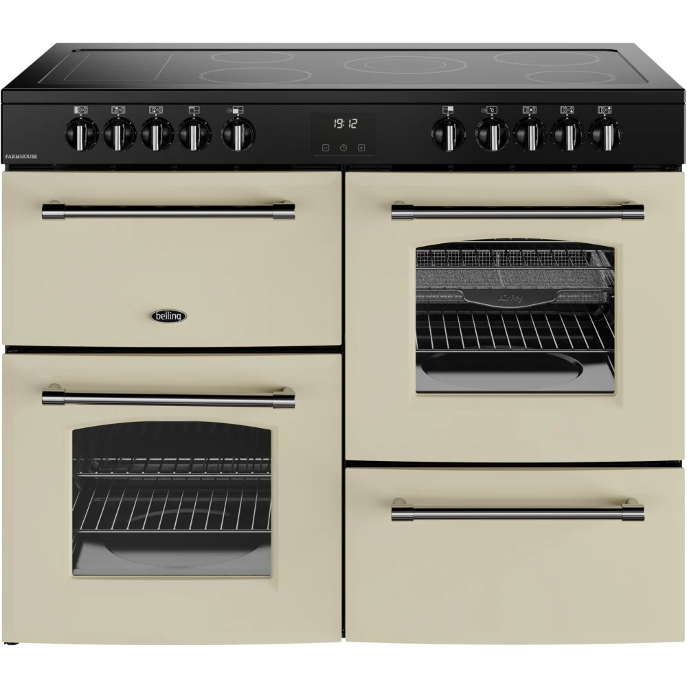 Belling RCA FARMHOUSE 110E C 444411836 - Cream 110cm Range Cooker - 199L Capacity - A Energy Rating