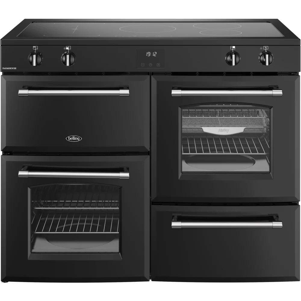 Belling RCA FARMHOUSE 110Ei 444411841 - Black 110cm Induction Range Cooker - 199L Capacity - A Energy Rating