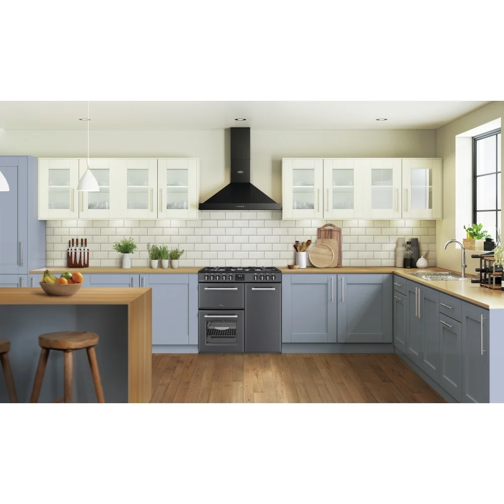 Belling RCA FARMHOUSE 90DF A 444411819 - Grey 90cm Dual Fuel Range Cooker - 174L - A Energy - Image 2