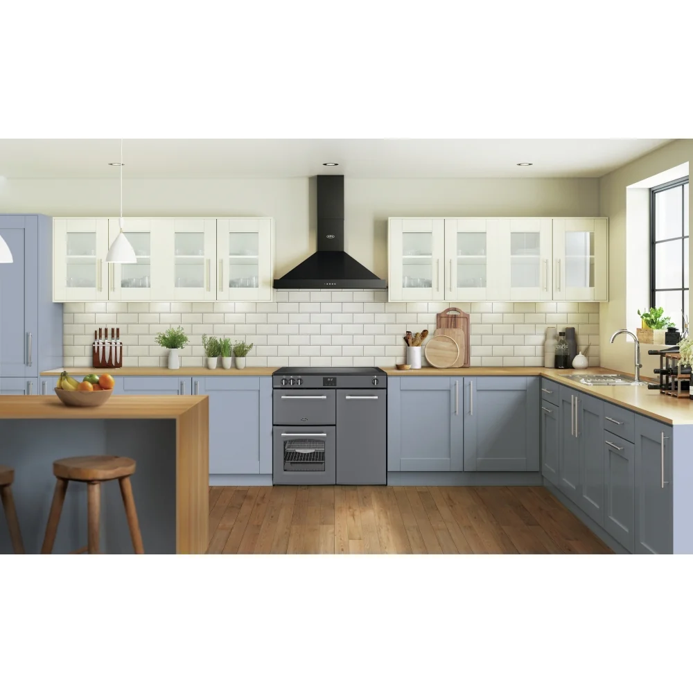 Belling RCA FARMHOUSE 90Ei A 444411822 - Grey 90cm Induction Range Cooker - 174L Capacity - A Energy Rating - Image 2