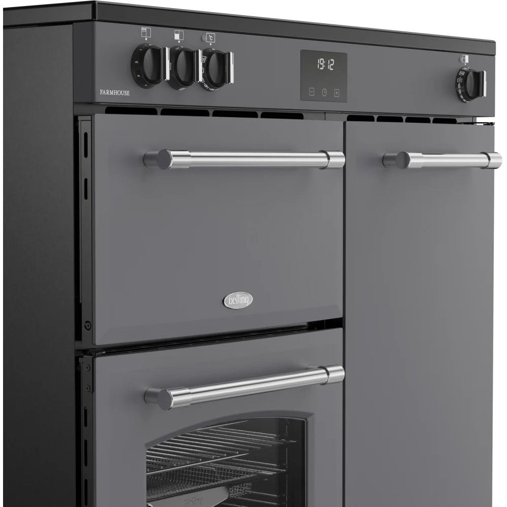 Belling RCA FARMHOUSE 90Ei A 444411822 - Grey 90cm Induction Range Cooker - 174L Capacity - A Energy Rating - Image 5