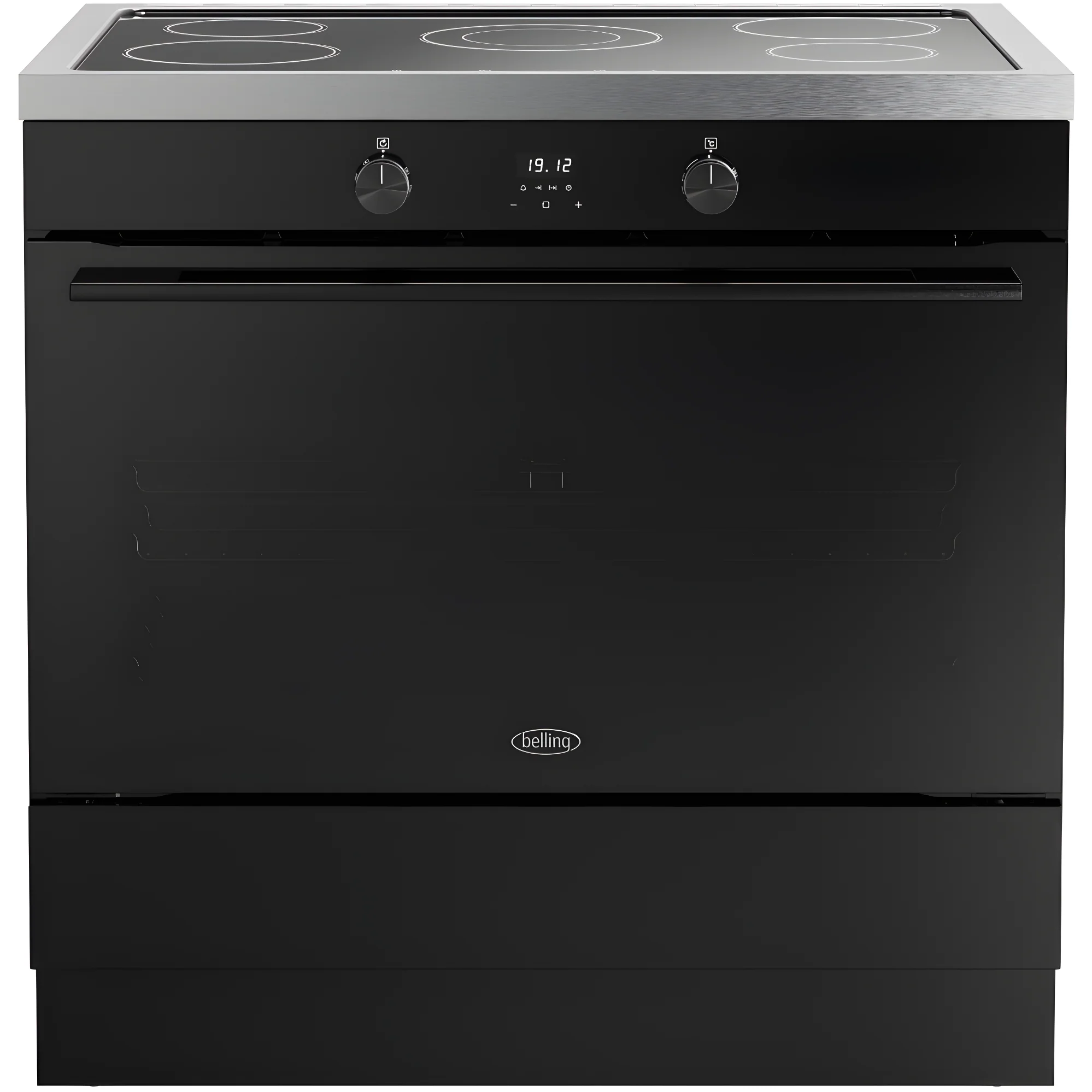 Belling RCA VISION SGL 90Ei BLK 444412041 - Black 90cm Induction Range Cooker - 133L Single Oven - A Energy