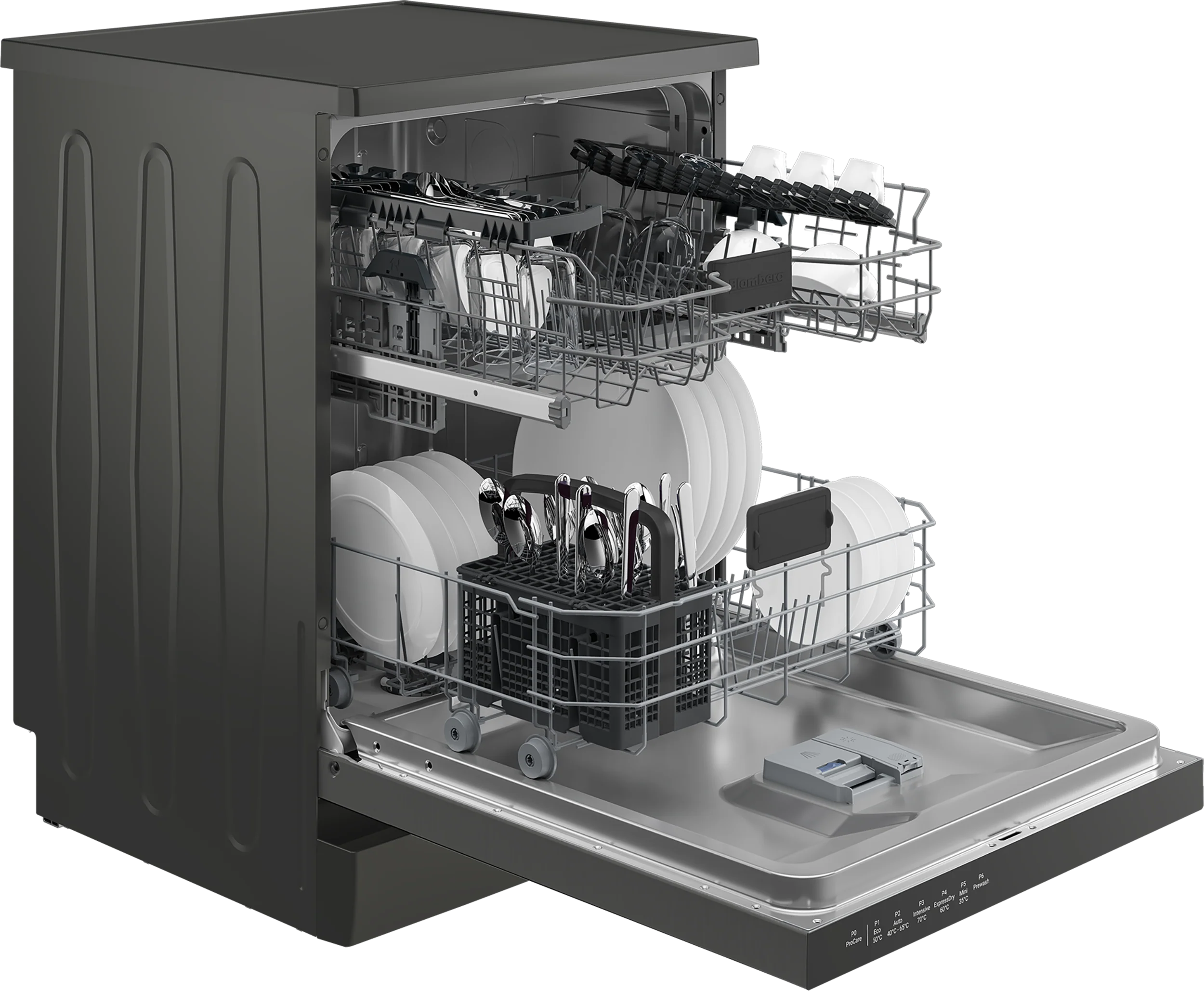 Blomberg LDF42320 - Graphite 14 Place Setting Dishwasher - 46dB - D Energy - Image 4