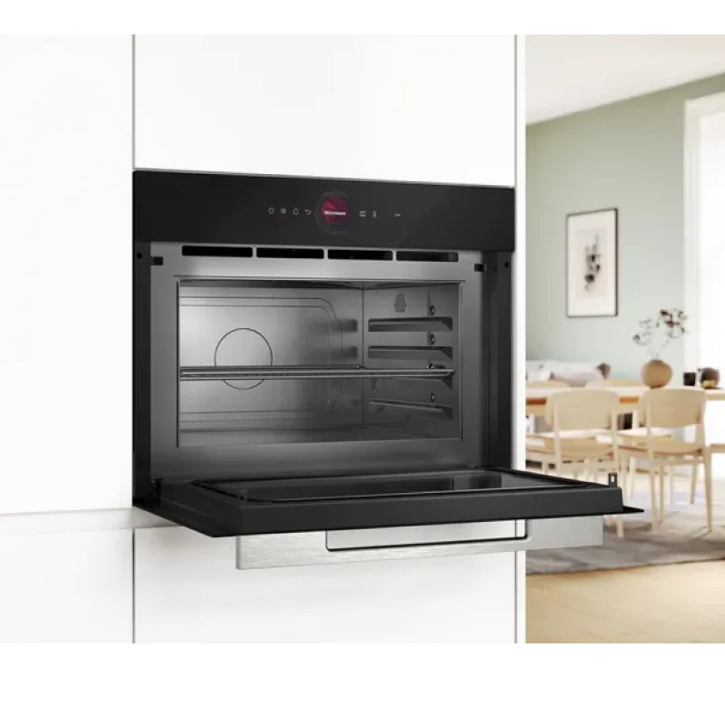 Bosch Series 8 CEG732XB1B - Series 8 Built In 1000W Microwave with Grill in Black - Image 2