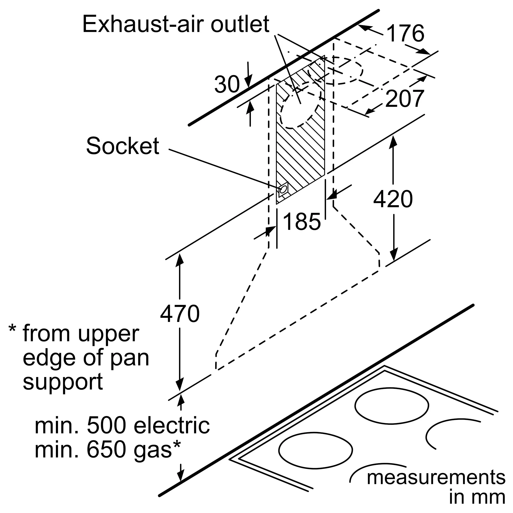 Bosch Series 2 DWP64CC50M - Stainless Steel 60cm Wall Mount Vent Hood - 64 dB - D energy - Image 8