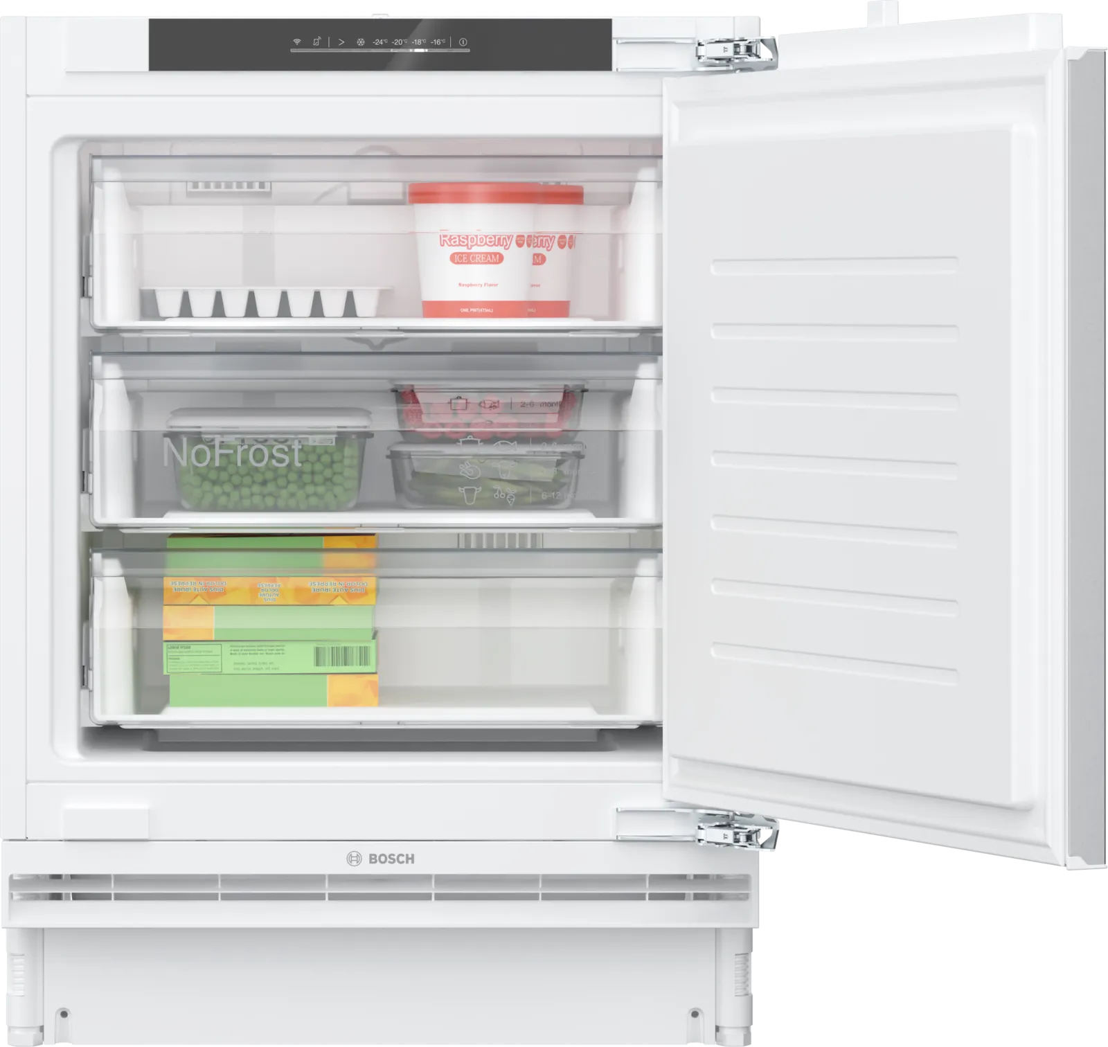 Bosch Series 4 GUN21VFE0G - Built Under Frost Free Freezer with Fixed Hinge Door - E energy