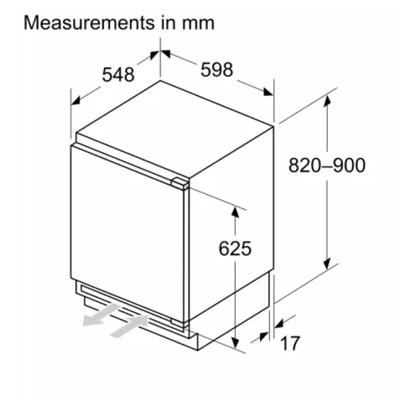 Bosch Series 4 GUN21VFE0G - Built Under Frost Free Freezer with Fixed Hinge Door - E energy - Image 5
