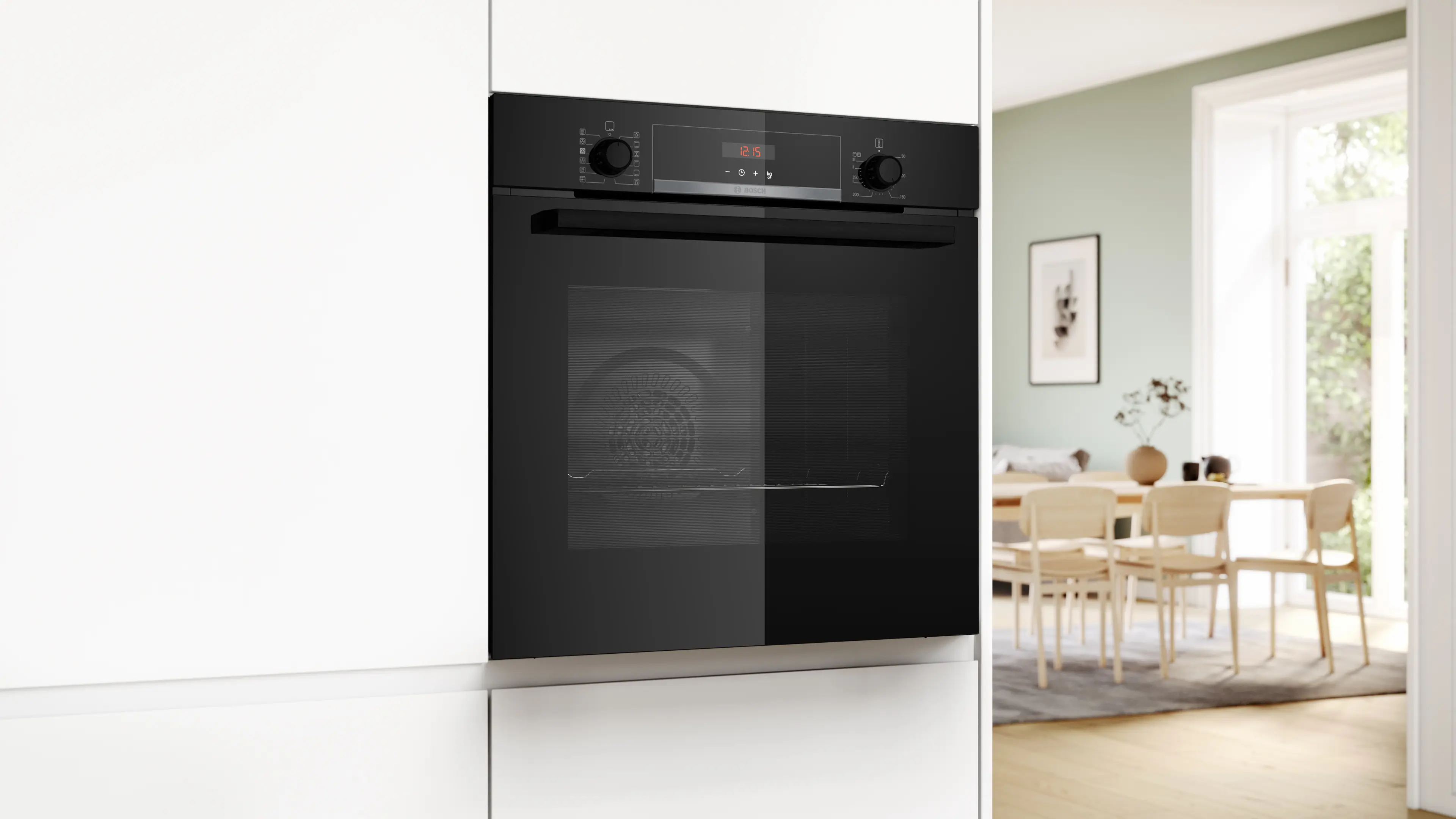 Bosch Series 4 HQA574BB3B - Black Single Oven - 71L Capacity - Pyrolytic Self-Cleaning - A+ Energy Rating - Image 8