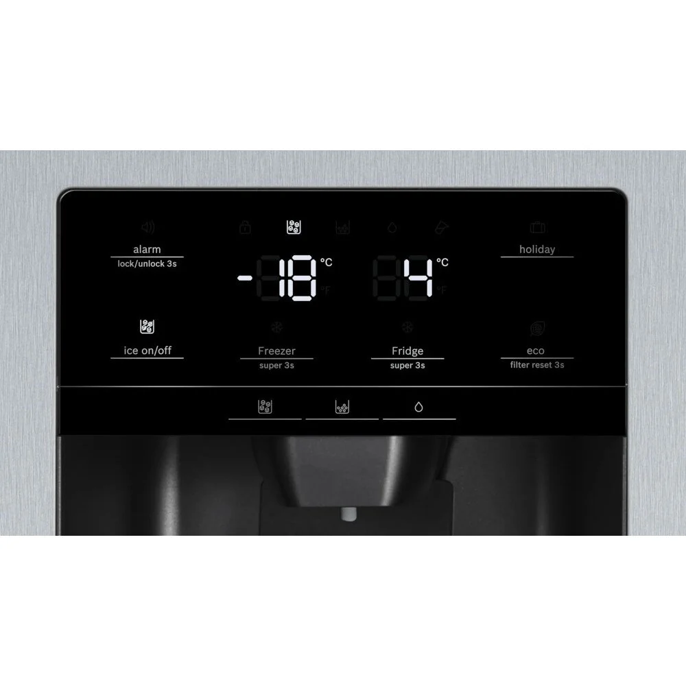 BOSCH Series 6 KAD93AIERG - Brushed Steel American Fridge Freezer - 533L Capacity - E Energy Rating - Image 3