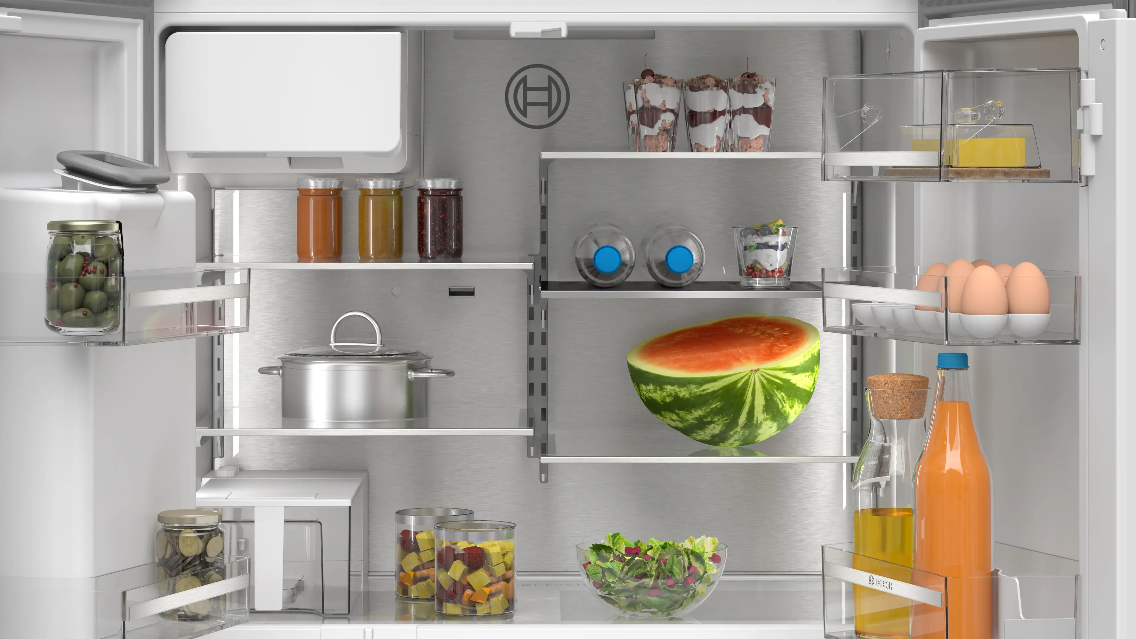 Bosch Series 6 KFI96APEAG - Stainless steel Side By Side Frost Free Fridge Freezer - E energy - Image 3