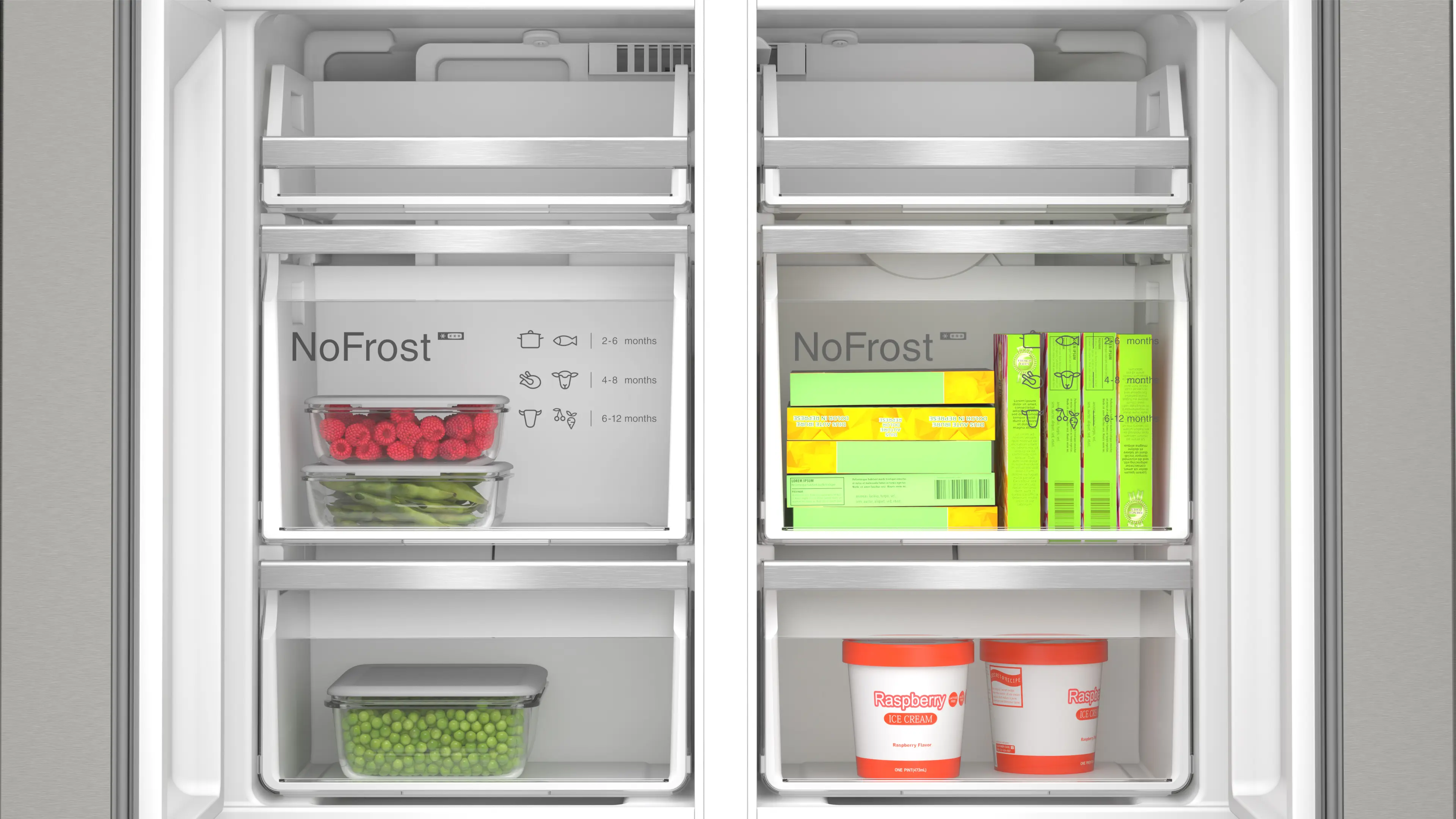 Bosch Series 6 KFI96APEAG - Stainless steel Side By Side Frost Free Fridge Freezer - E energy - Image 7