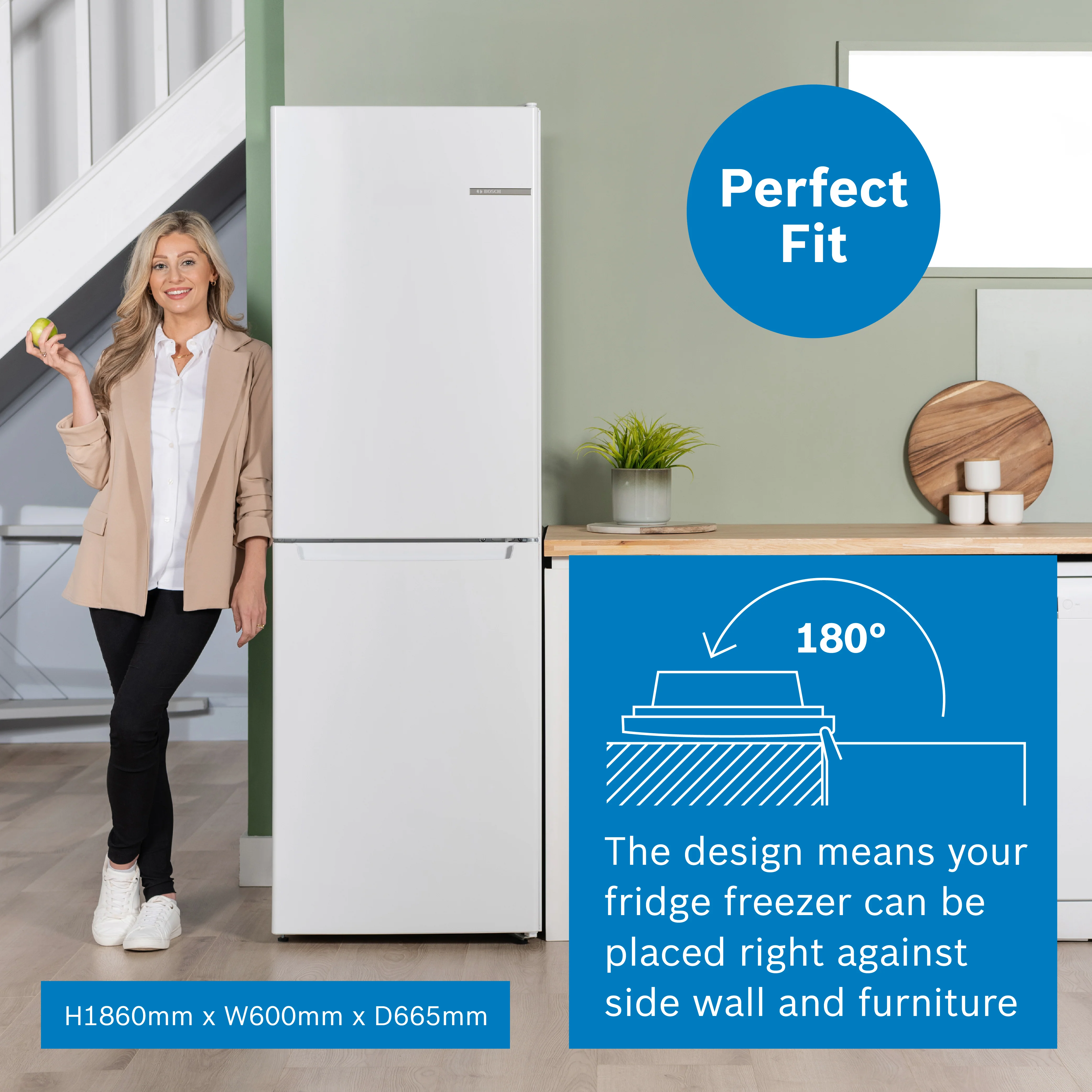 Bosch Series 2 KGN34NWEAG - White Freestanding 50/50 Frost Free Fridge Freezer - E energy - Image 5