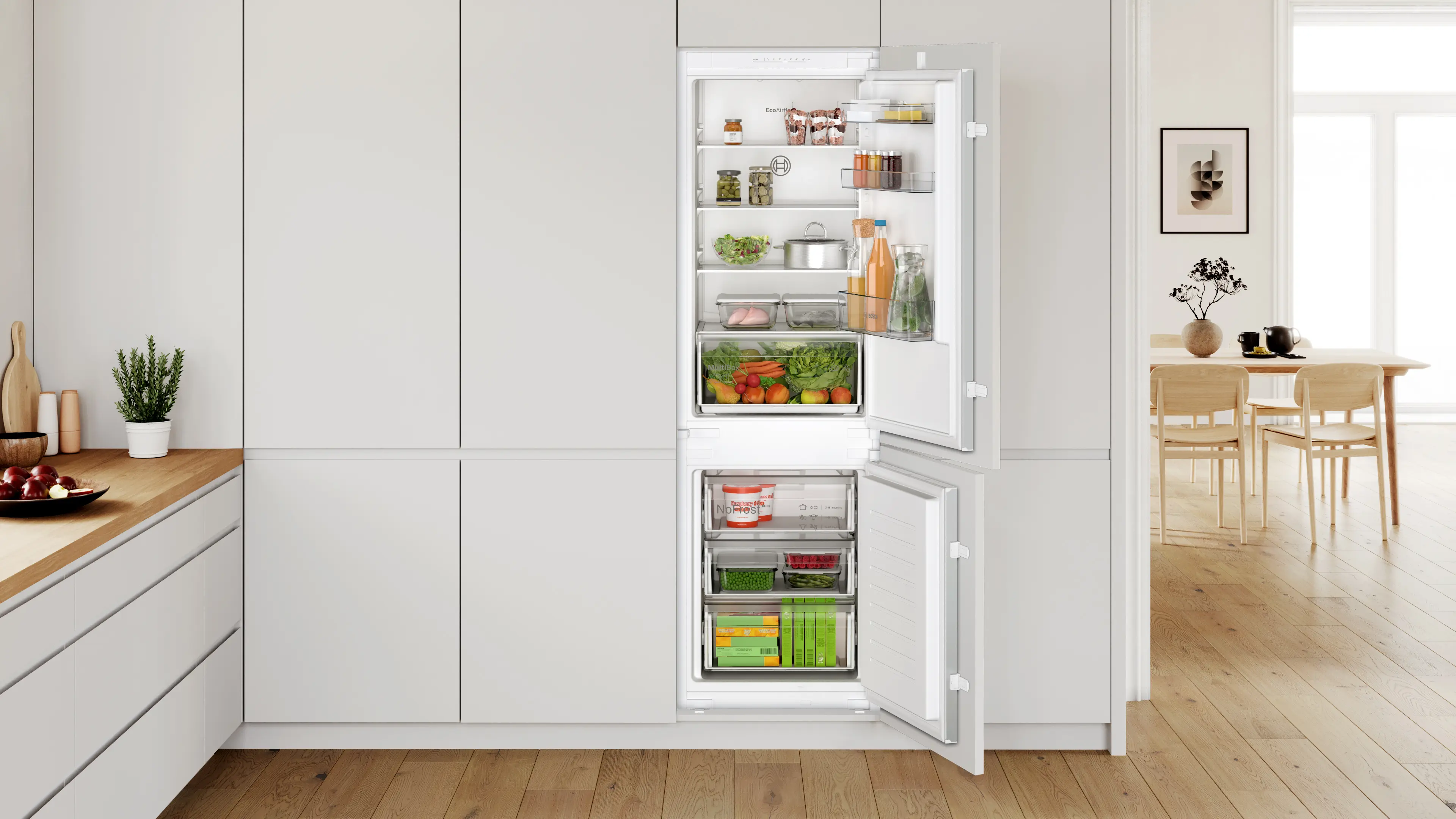 Bosch Series 2 KIN86NSE0G - Integrated 60/40 Frost Free Fridge Freezer - E energy - Image 3