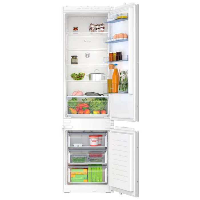 Bosch Series 2 KIN96NSE0G - White 290L Integrated 60/40 Split Fridge Freezer - Sliding Door - E Energy