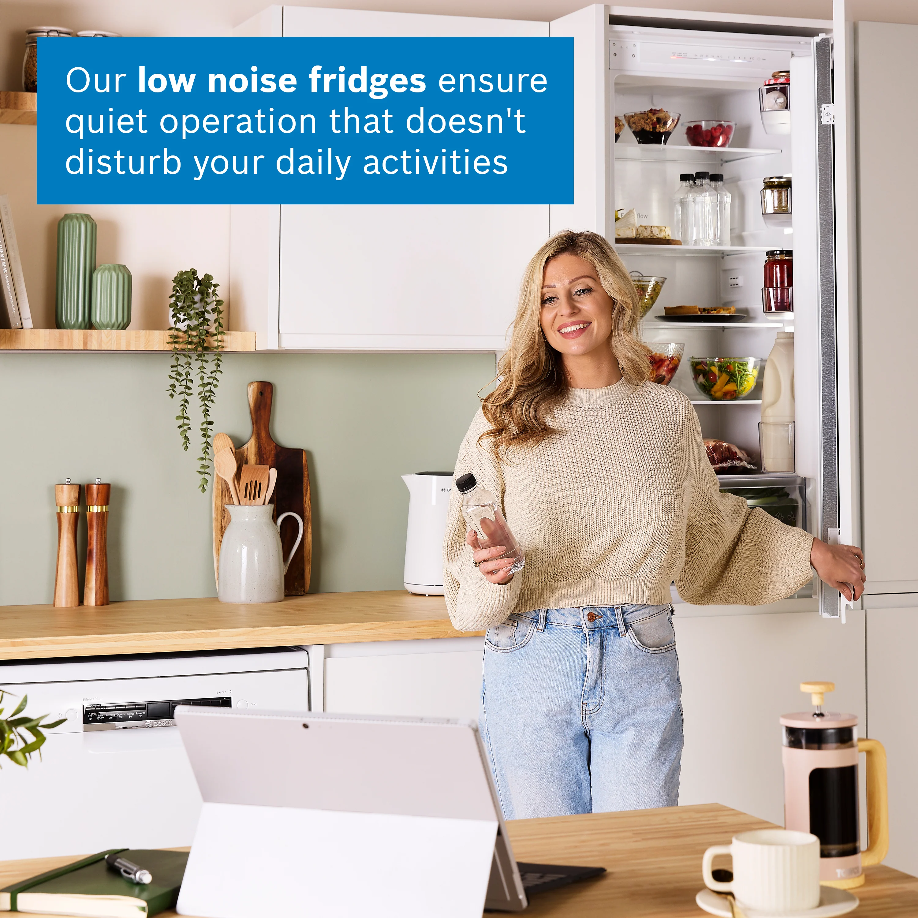 Bosch Series 2 KIN96NSE0G - White 290L Integrated 60/40 Split Fridge Freezer - Sliding Door - E Energy - Image 7