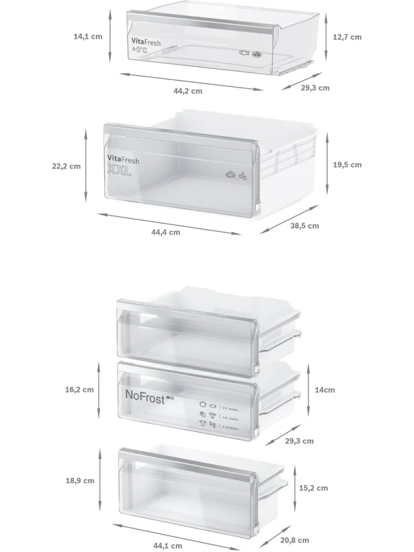 Bosch Series 4 KIN96VFD0 - Integrated Frost Free Fridge Freezer - D energy - Image 3