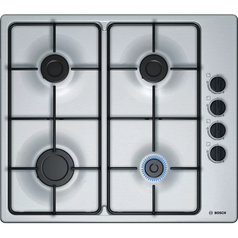 Bosch Series 2 PBP6B5B80 - Stainless steel 4 Zone Gas Hob