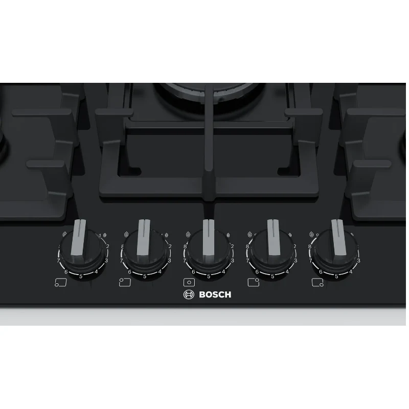Bosch Series 6 PPQ7A6B90 - Black 5 Zone Gas Hob - Image 2
