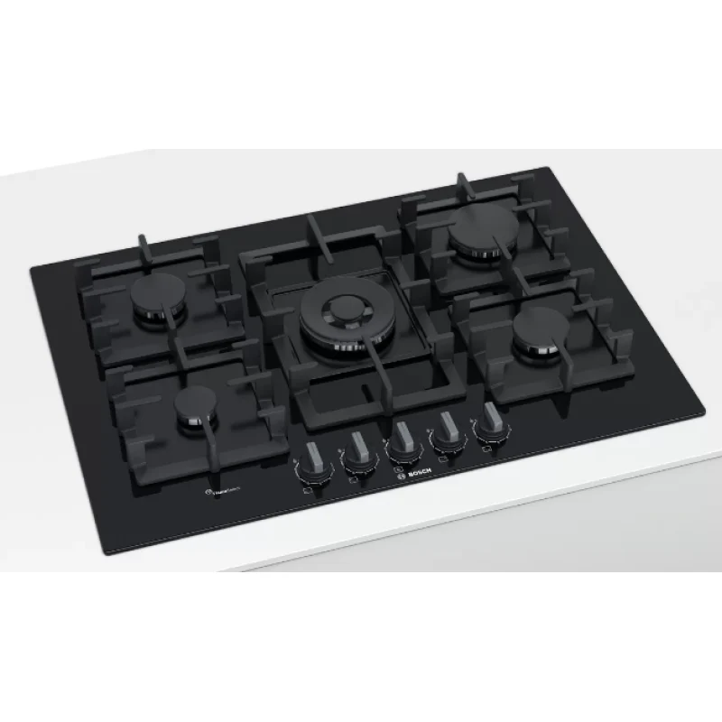 Bosch Series 6 PPQ7A6B90 - Black 5 Zone Gas Hob - Image 4