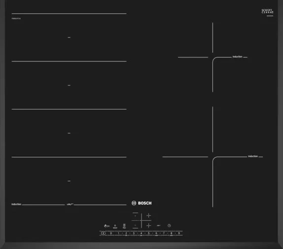 Bosch Series 8 PXE651FC1E - Black 4 Zone Electric Hob