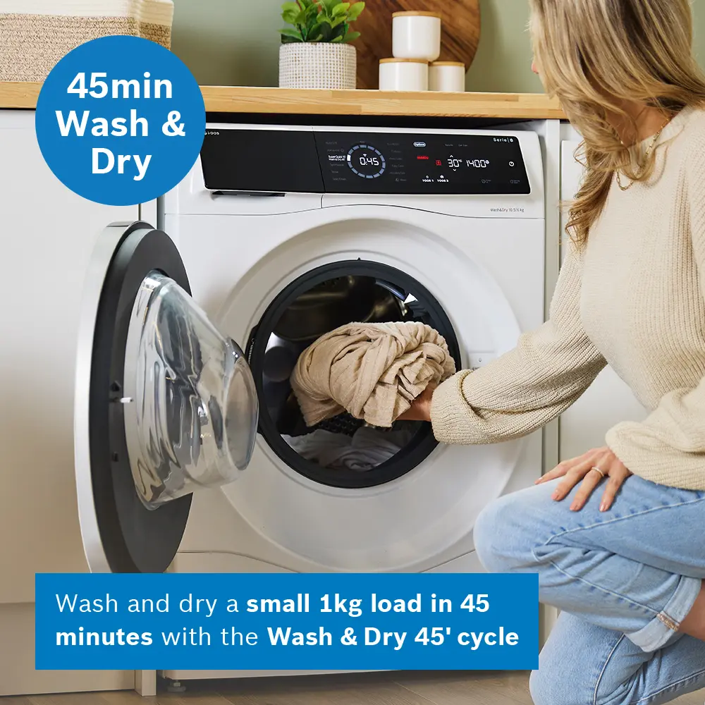 Bosch Series 8 WNC25410GB - White 10.5KG/6KG Washer Dryer - 1400 RPM - A/D energy - Image 12