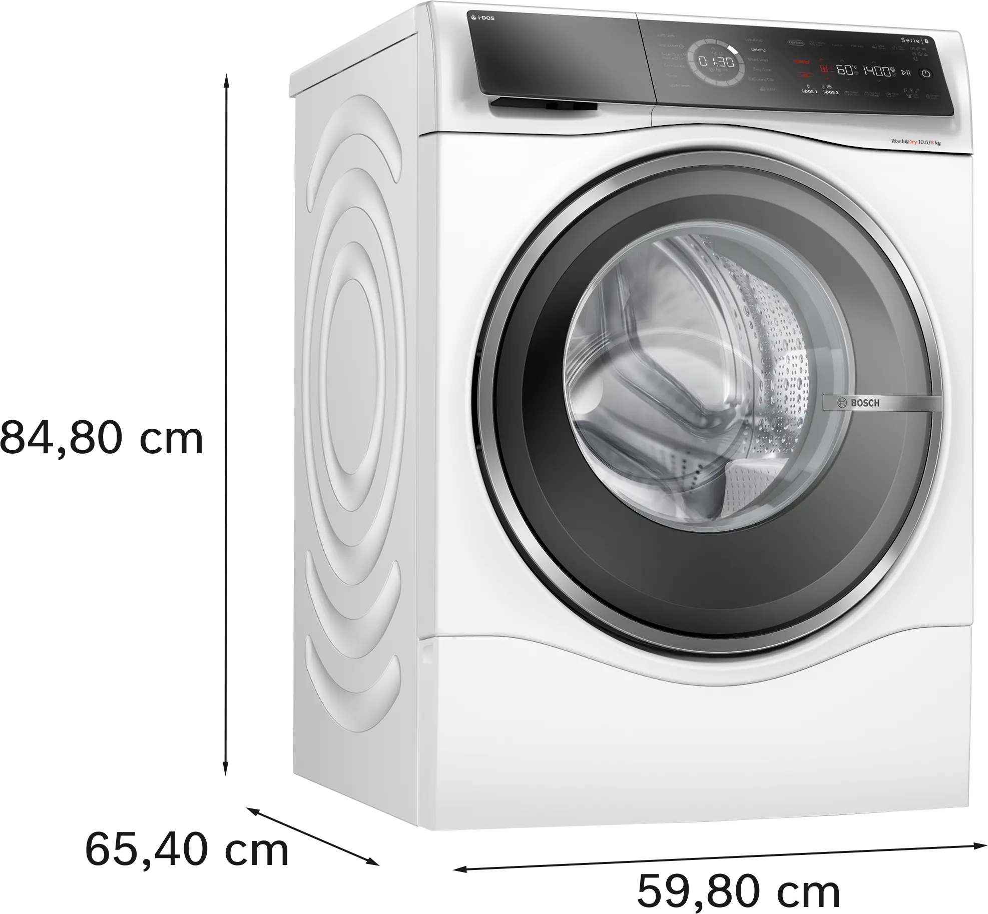 Bosch Series 8 WNC25410GB - White 10.5KG/6KG Washer Dryer - 1400 RPM - A/D energy - Image 5