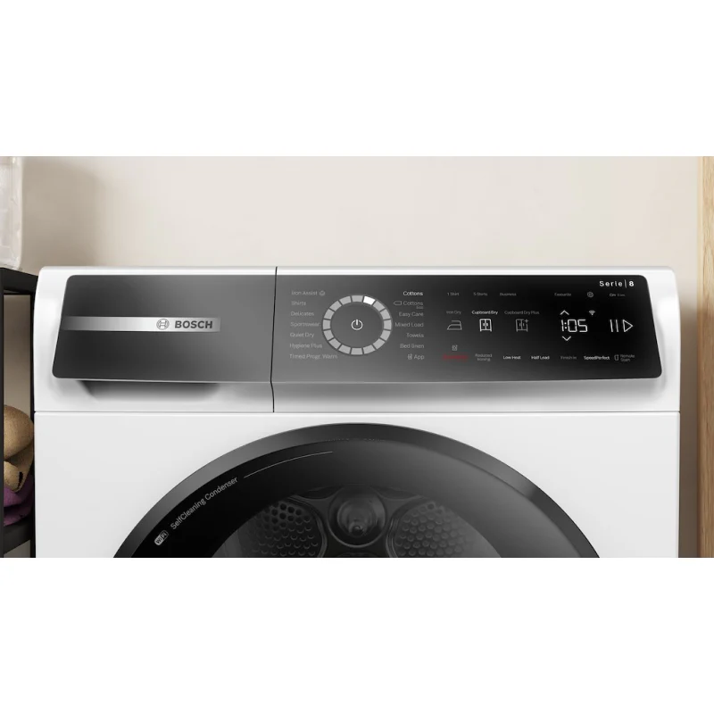 Bosch Series 8 WQB246C9GB - White 9KG Heat Pump Condenser Dryer, - A+++ energy - Image 3