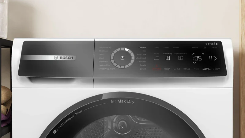 Bosch Series 8 WRB247C9GB - White 9KG Heat Pump Tumble Dryer - A+++ Energy - Image 2