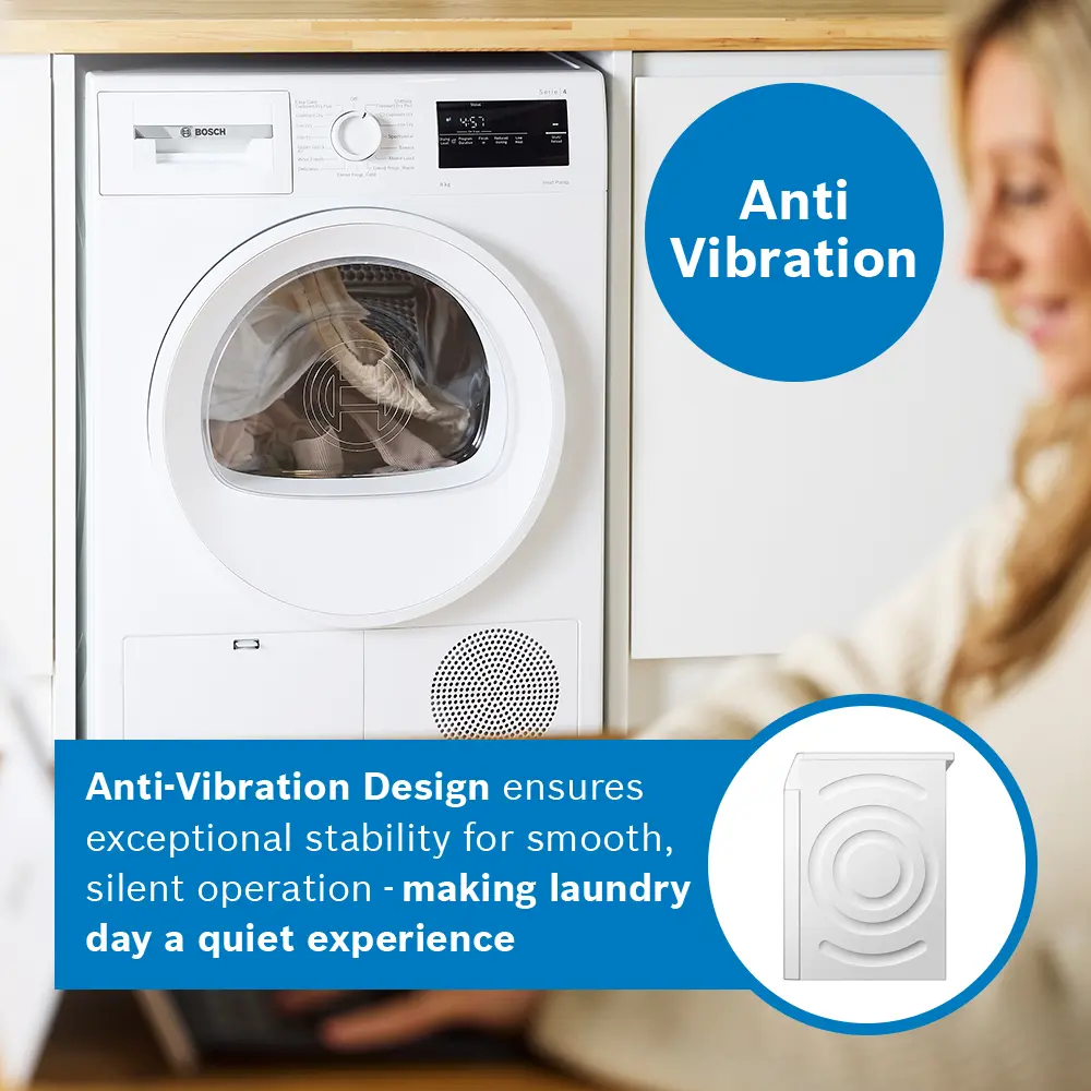 Bosch Series 4 WTH85225GB - White 8KG Heat Pump Condenser Dryer - A++ energy - Image 11