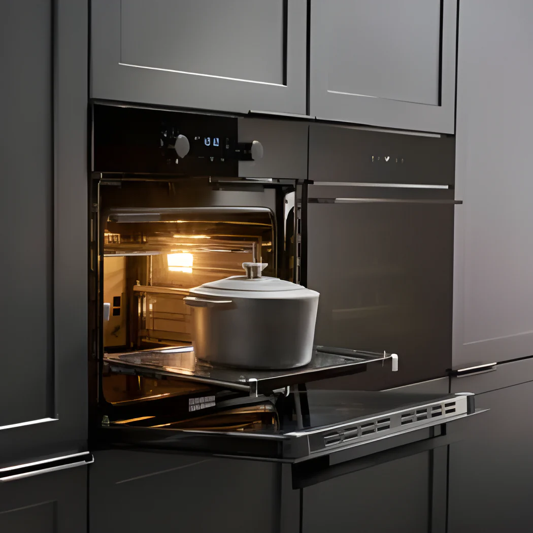 Caple C3371BG - Black Glass Double Ovens - 40/61L Capacity - B Energy Rating - Image 2