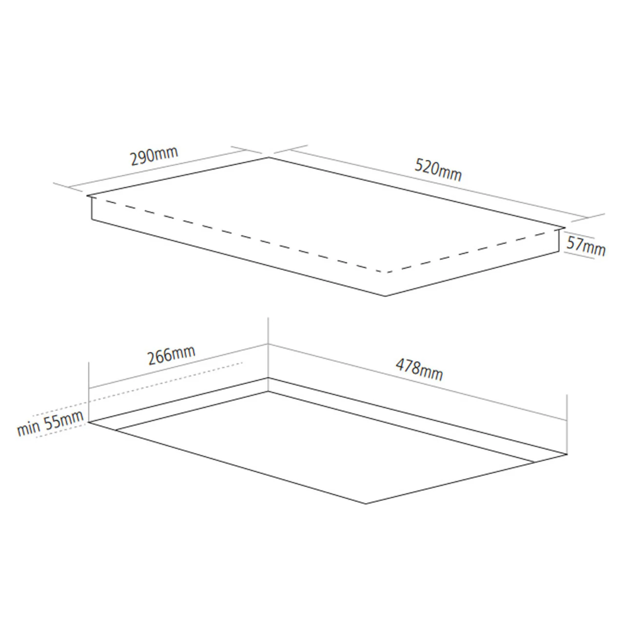 Caple C890G - Black 2 Zone Gas Hob - 29cm - 2.4kW - Image 4