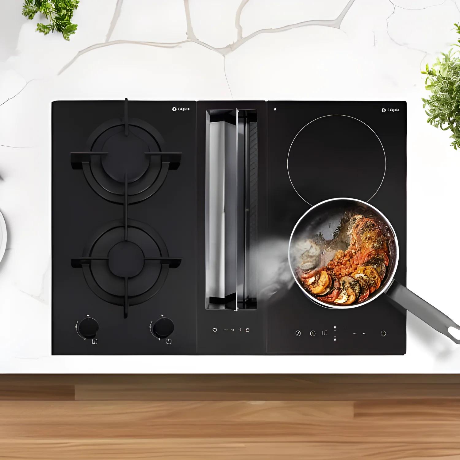 Caple DD523BK - Black 52cm Downdraft Extractor - 680 m³/h - A+++ energy - Image 2