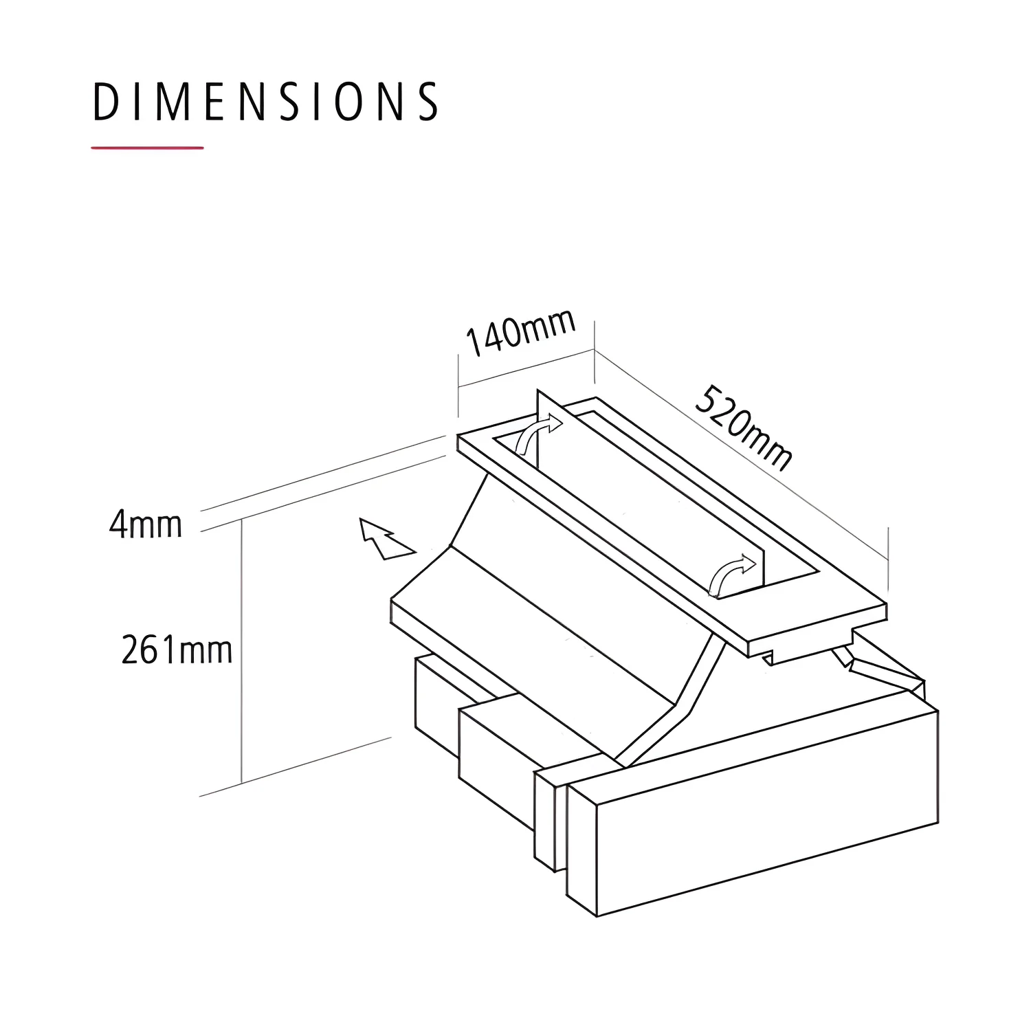 Caple DD523BK - Black 52cm Downdraft Extractor - 680 m³/h - A+++ energy - Image 3